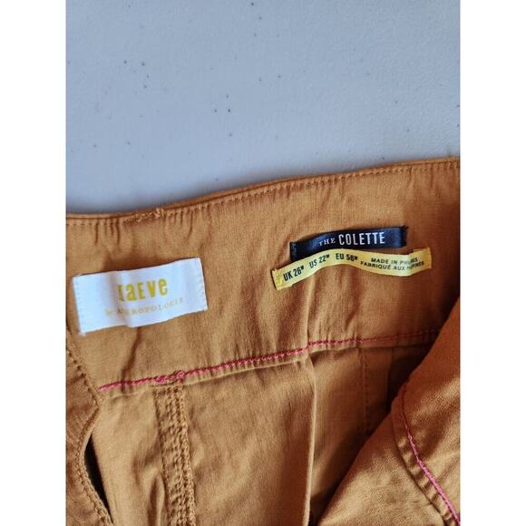 NWT Anthropologie Maeve The Colette Cropped Wide-Leg Pants Size 22W Gold #7D402 - Picture 8 of 10